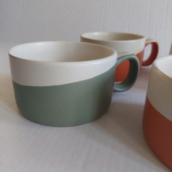 New Set Of 4 FALL SOUP Mugs Bowls Oversized Coffee Cup DASH THAT BRAND (B) - Picture 4 of 6